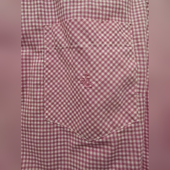 Ralph Lauren Pink Gingham Blouse - Picture 2 of 10